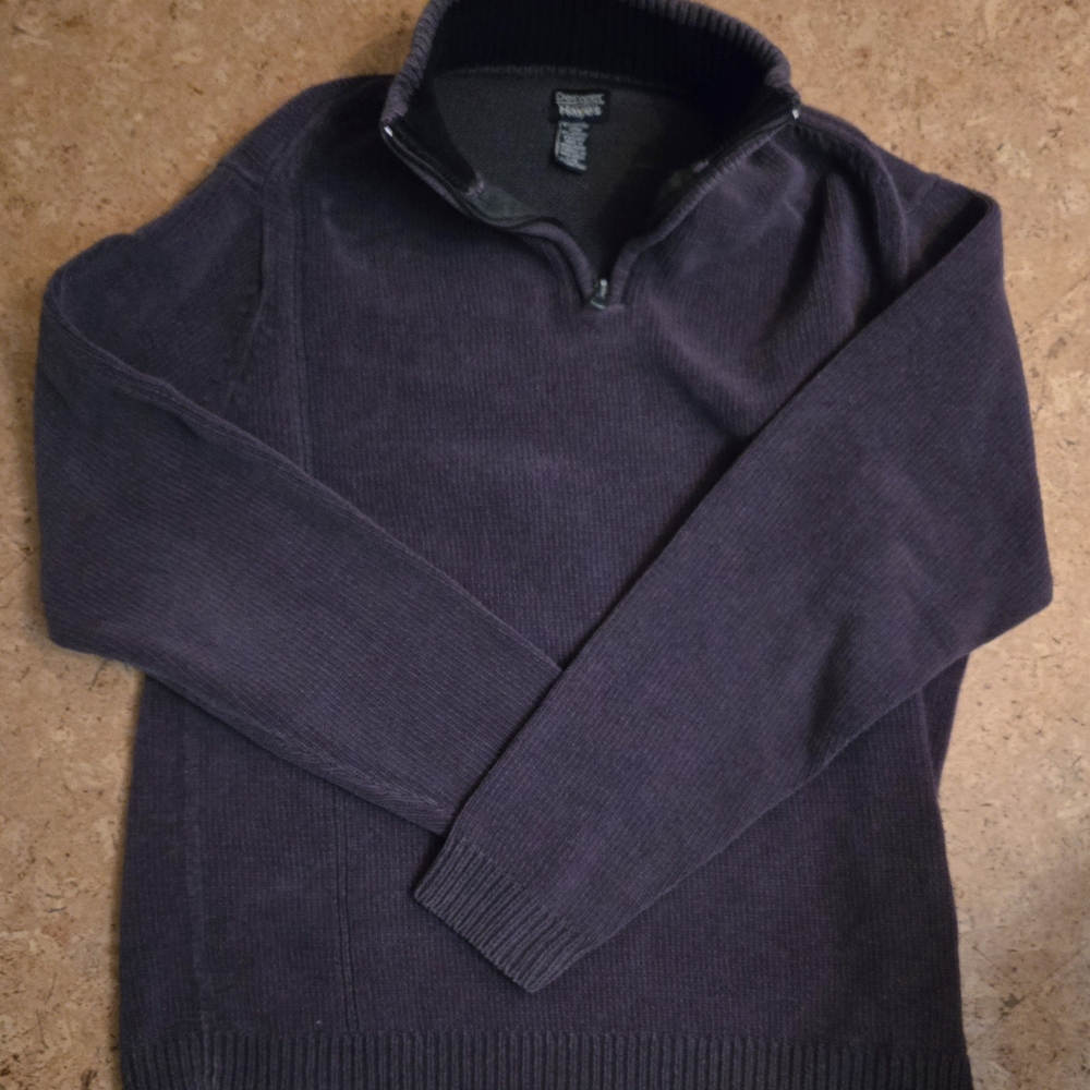 Denver Hayes Purple Zip Up Sweater